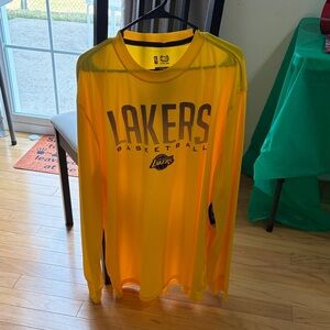 NBA Lakers Yellow Long Sleeve Shirt NWT never worn!
